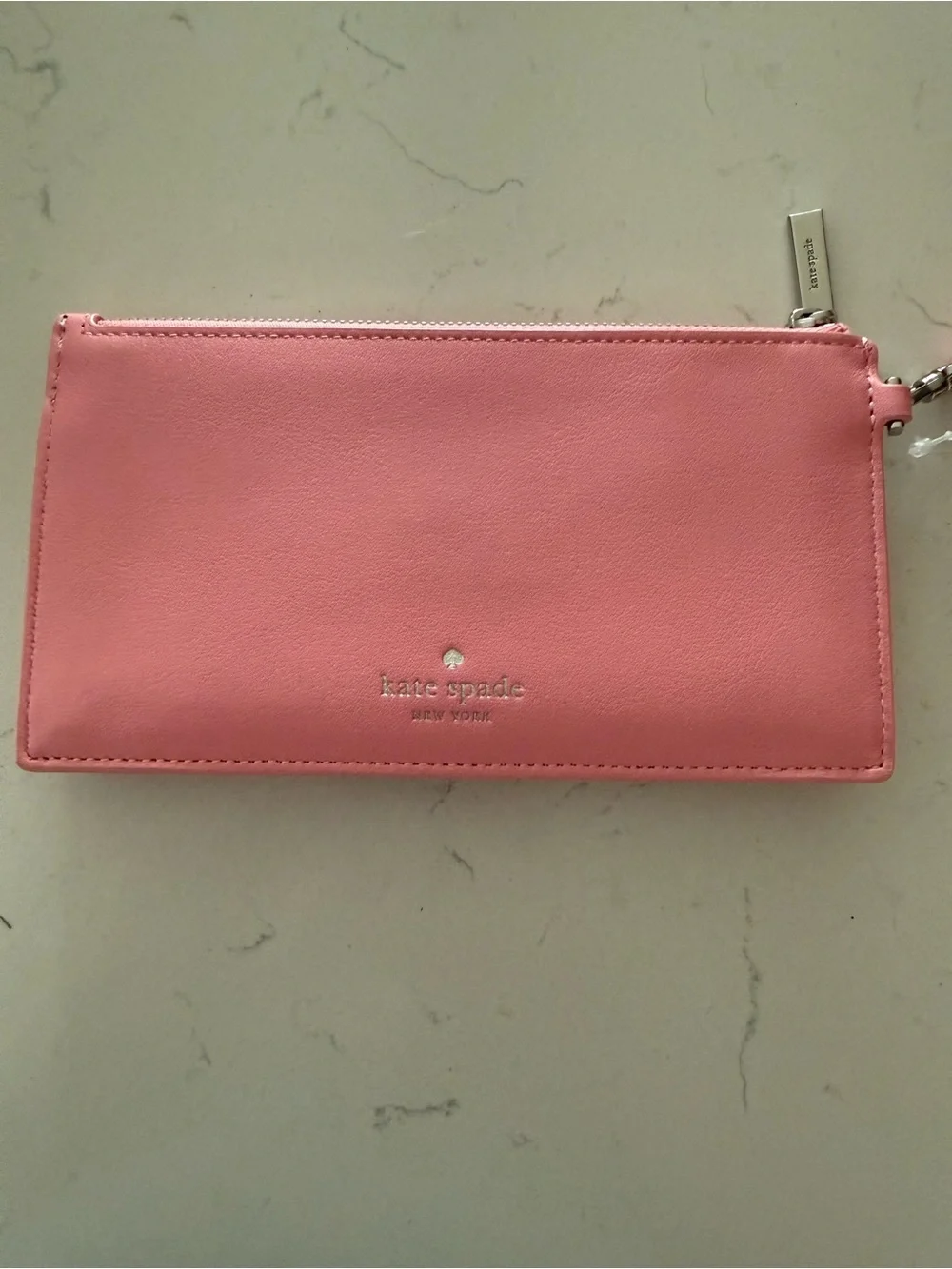 kate spade Pink Envelope Wristlet Clutch with Spade Charm